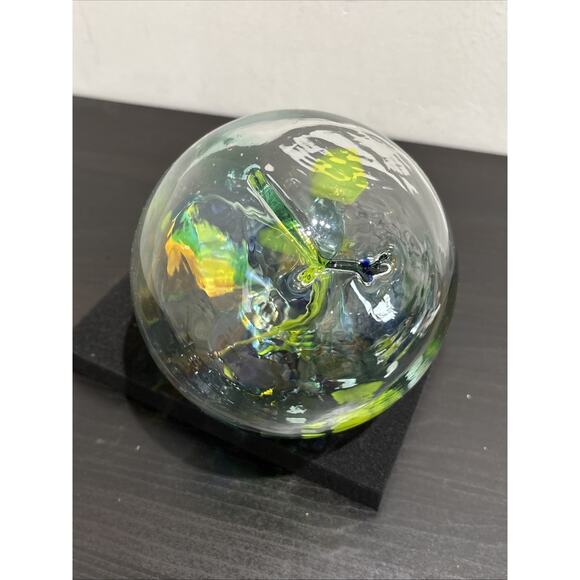 Kitras Art Glass Tree Of Enchantment Large 6” Handmade Hand Blown Orb - Picture 10 of 13